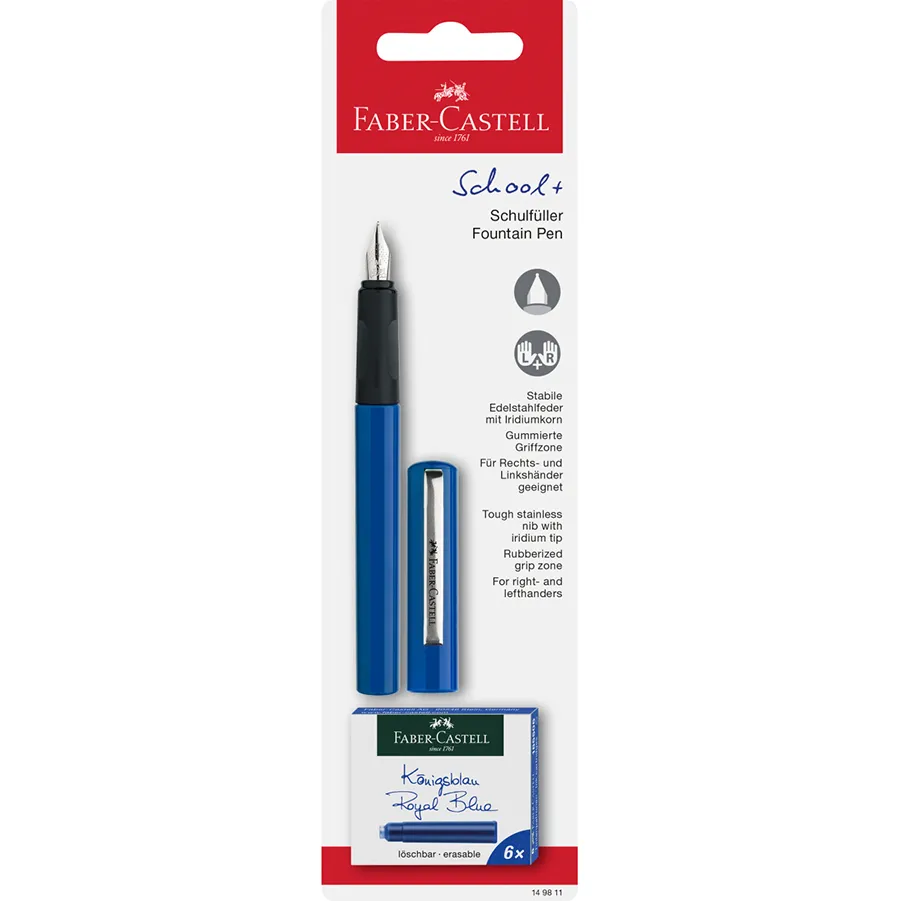 Stilou scolar Faber Castell M - albastru Stilou scolar Faber Castell M - albastru