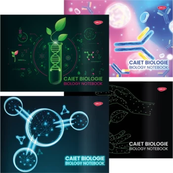 Caiet biologie A4 coperta plastic Daco - format mare