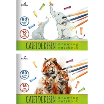 Caiet desen Ecada 17 x 24, 16 file