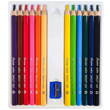 Creioane colorate groase Daco Maxi 12 culori - triunghiulare 2