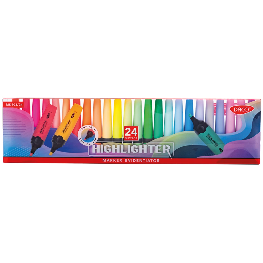 Marker evidentiator Daco 24 culori Marker evidentiator Daco 24 culori